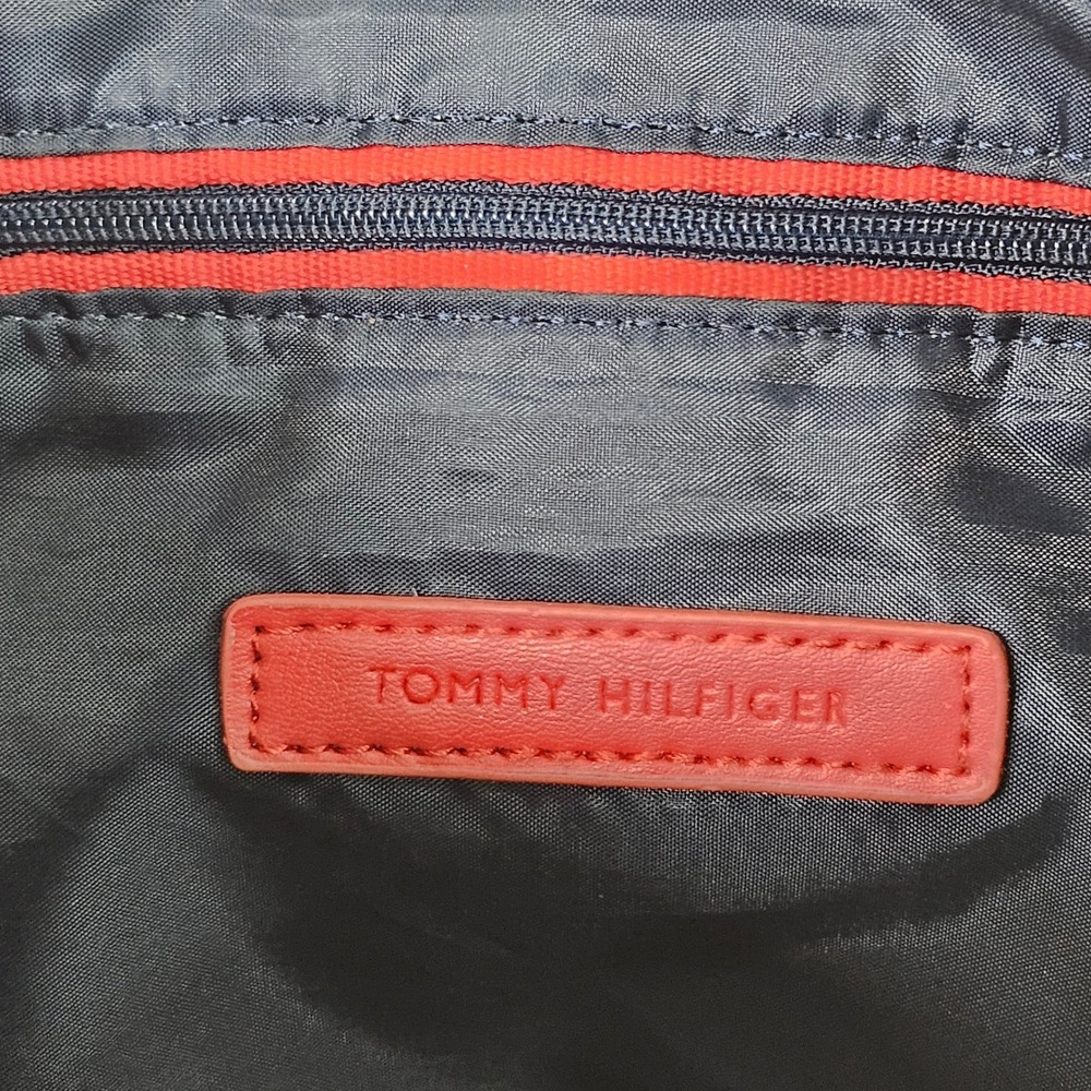 Tommy Hilfiger Hobo Bag Shoulder Purse Monogram Brown Tassel Logo Canvas Medium - Picture 13 of 16